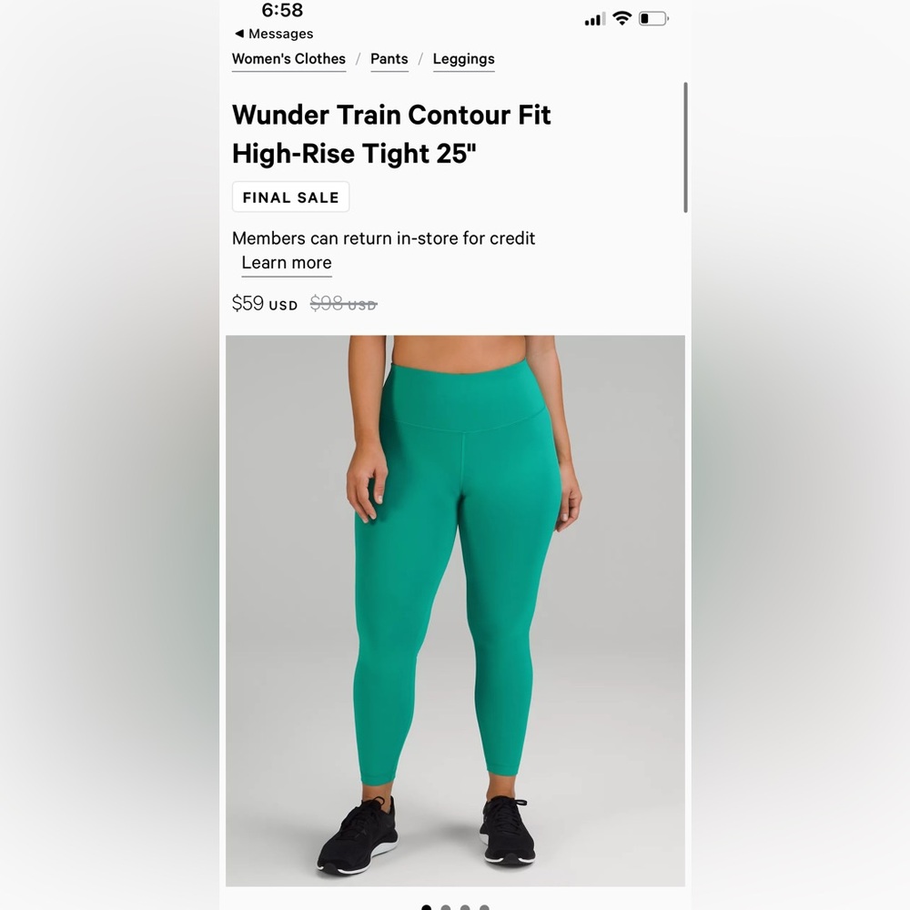 lululemon wunder train contour tight fit leggings